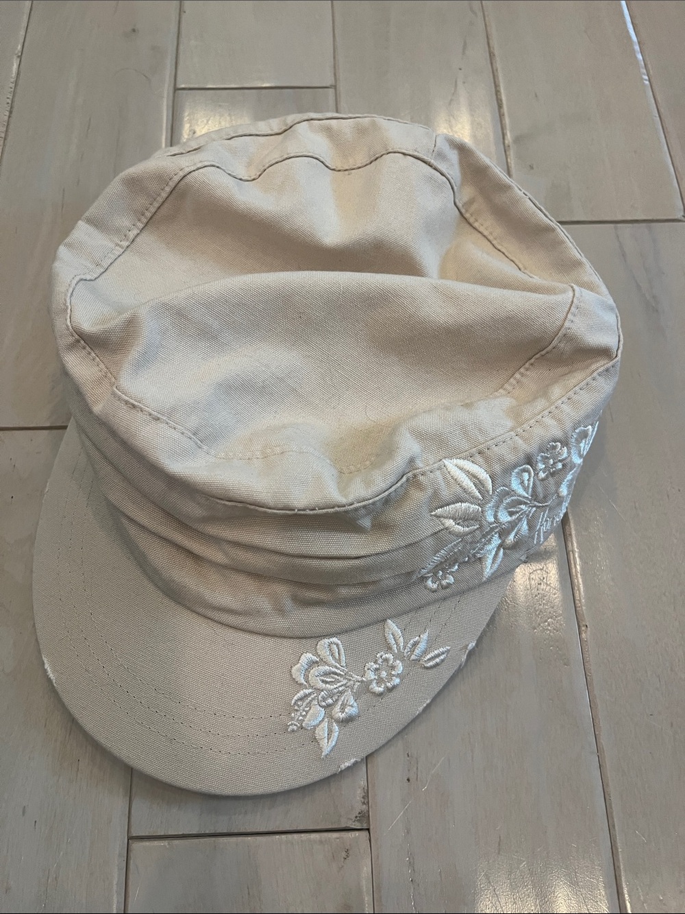 Embroidered Floral Cadet Cap
